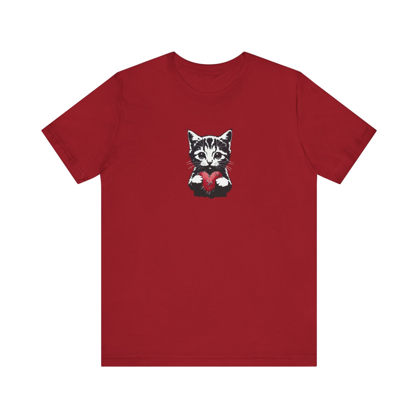 T-shirt unisexe en jersey « CAT » pour les amoureux des chats