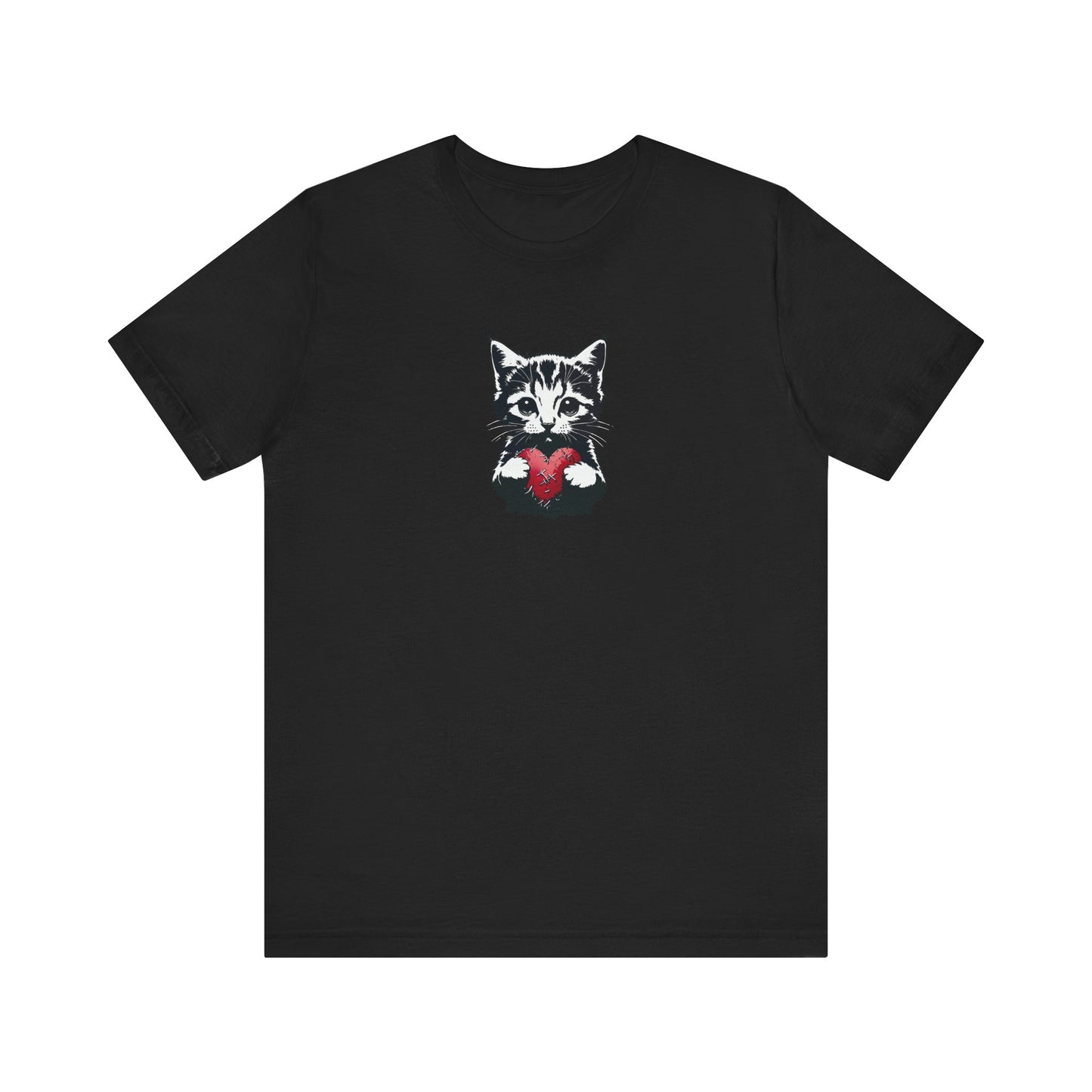 T-shirt unisexe en jersey « CAT » pour les amoureux des chats