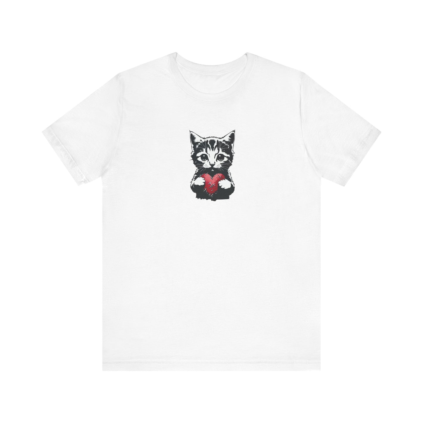 T-shirt unisexe en jersey « CAT » pour les amoureux des chats