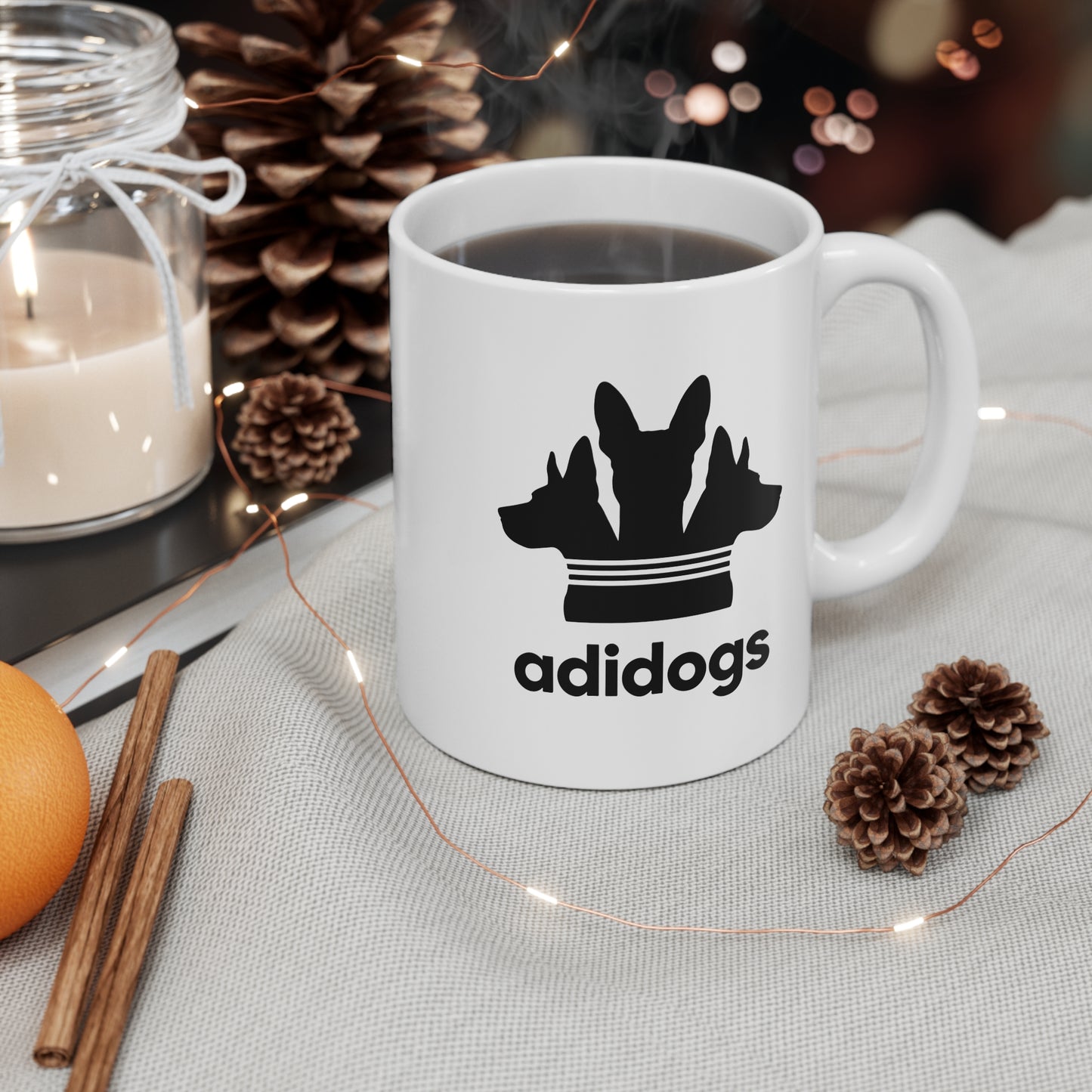 ADIDOGS - Tasse à café - Amoureux des chiens noirs - Parfait pour les propriétaires de chiens et les amoureux des animaux