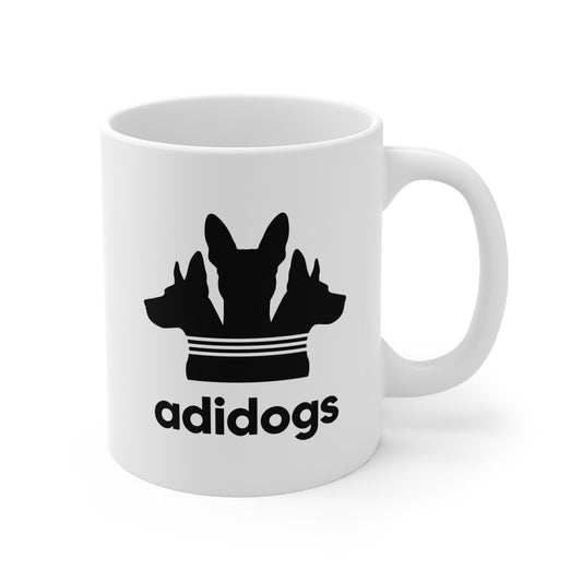ADIDOGS - Tasse à café - Amoureux des chiens noirs - Parfait pour les propriétaires de chiens et les amoureux des animaux